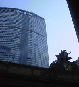 The Met Life building rises over Grand Central