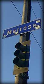 Melrose street sign