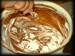 stirring the fudge