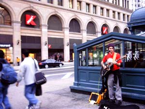 Singer at Astor Place